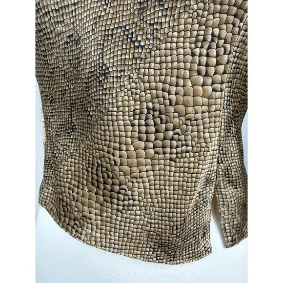 Vintage Victoria's Secret 100% Silk Snake Print Cami & Tap Shorts Set M Y2K - Picture 12 of 16